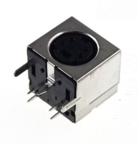DIN-4 mini connector zwart PCB 02